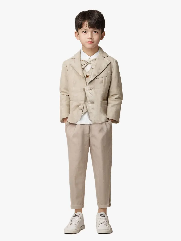 2025跨境男童西装套装春秋绅士英伦风儿童西服中小童宝宝表演礼服