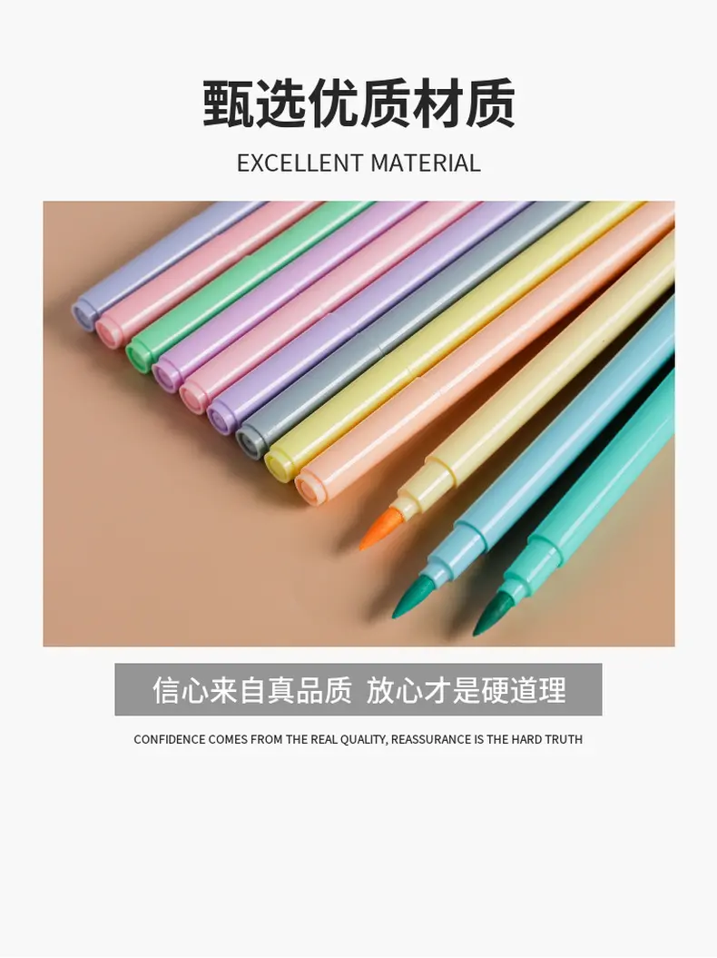 防水速干水彩笔套装美术专用绘画笔双头勾线笔学生阅读标记笔批发