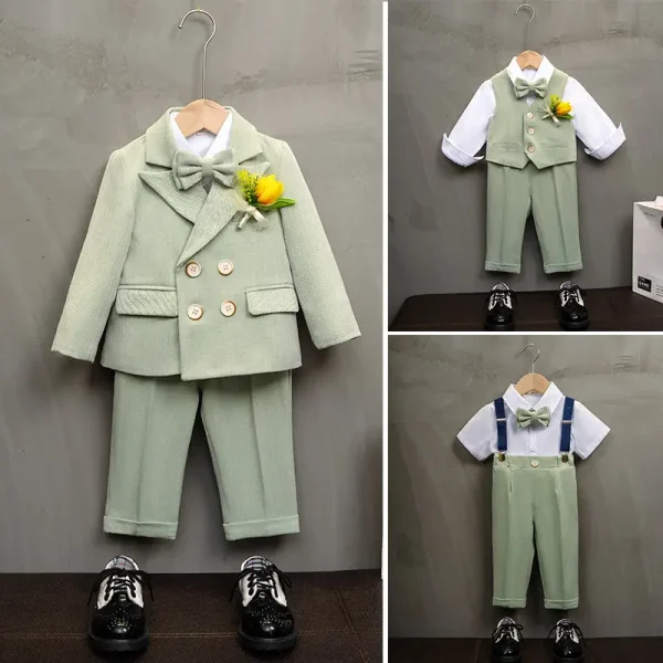 儿童西装秋冬新款英伦风婚礼花童礼服套装宝宝周岁生日宴会演出服