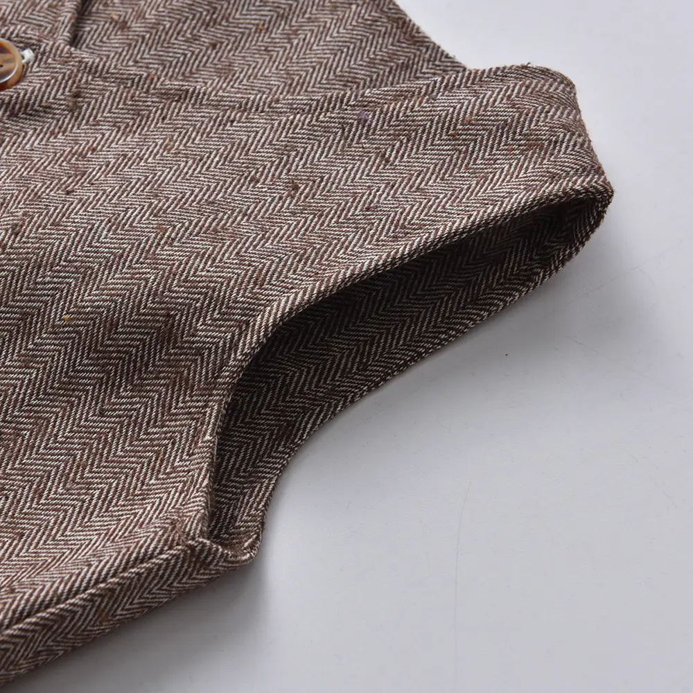 秋季男童马甲绅士礼服新儿童套装长袖白衬衫背带裤走秀生日演出服