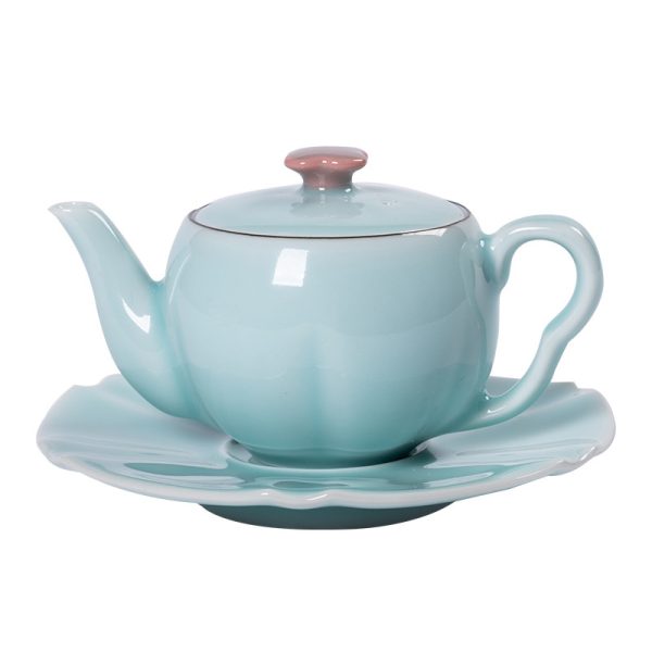 龙泉青瓷下午茶咖啡壶欧英式红茶壶家用功夫过滤壶陶瓷高档泡茶器