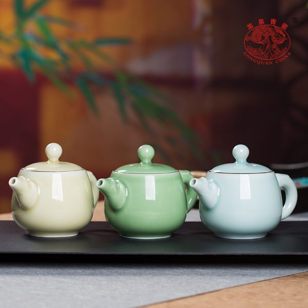 龙泉青瓷 创意中式茶壶手工泡茶壶单壶 陶瓷家用过滤功夫茶具茶壶