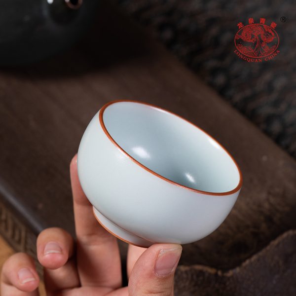 龙泉青瓷功夫茶杯主人杯盏单杯陶瓷手工品茗杯泡茶碗高档送礼盒装