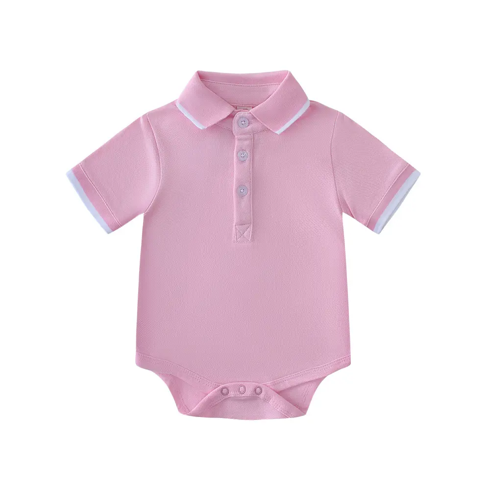 加工定制 跨境 新款男宝宝绅士POLO衫爬服套装 +帽子男童童装批发