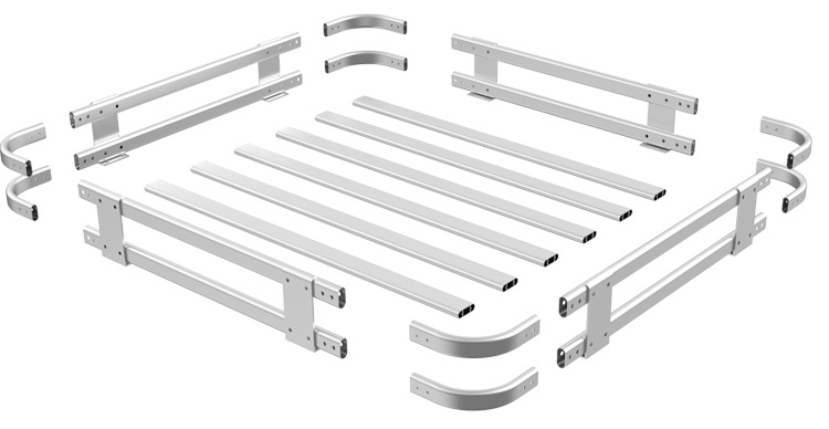 房车改装车顶行李架  越野车车顶通用铝合金货架框 载重旅行架