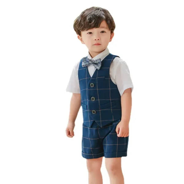 男童西装套装周岁礼服男孩夏季宝宝小西服生日儿童小西服婚礼花童