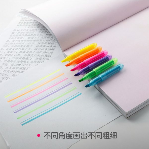 学生用荧光笔批发彩色手账记号笔重点划线标记涂鸦绘画单头荧光笔