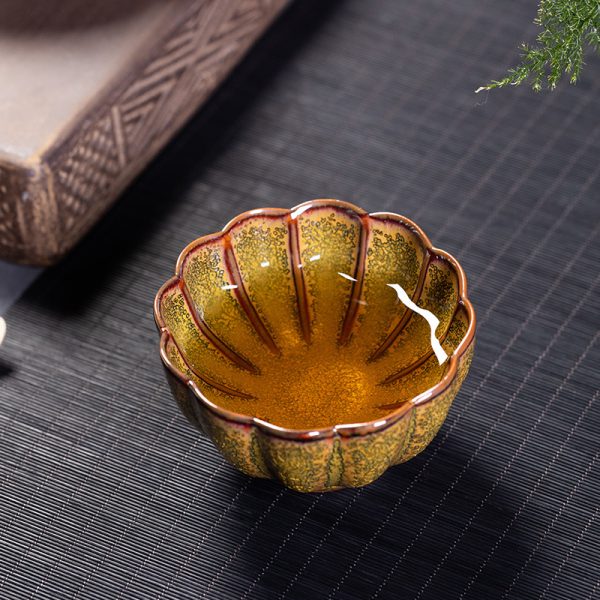 龙泉青瓷 创意手工杯主人杯茶叶末釉品茗杯单杯 陶瓷功夫茶盏茶碗