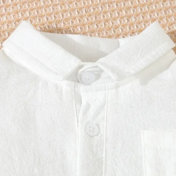 儿童夏季短袖衬衫背带裤套装宝宝生日花童礼服男童英伦绅士两件套