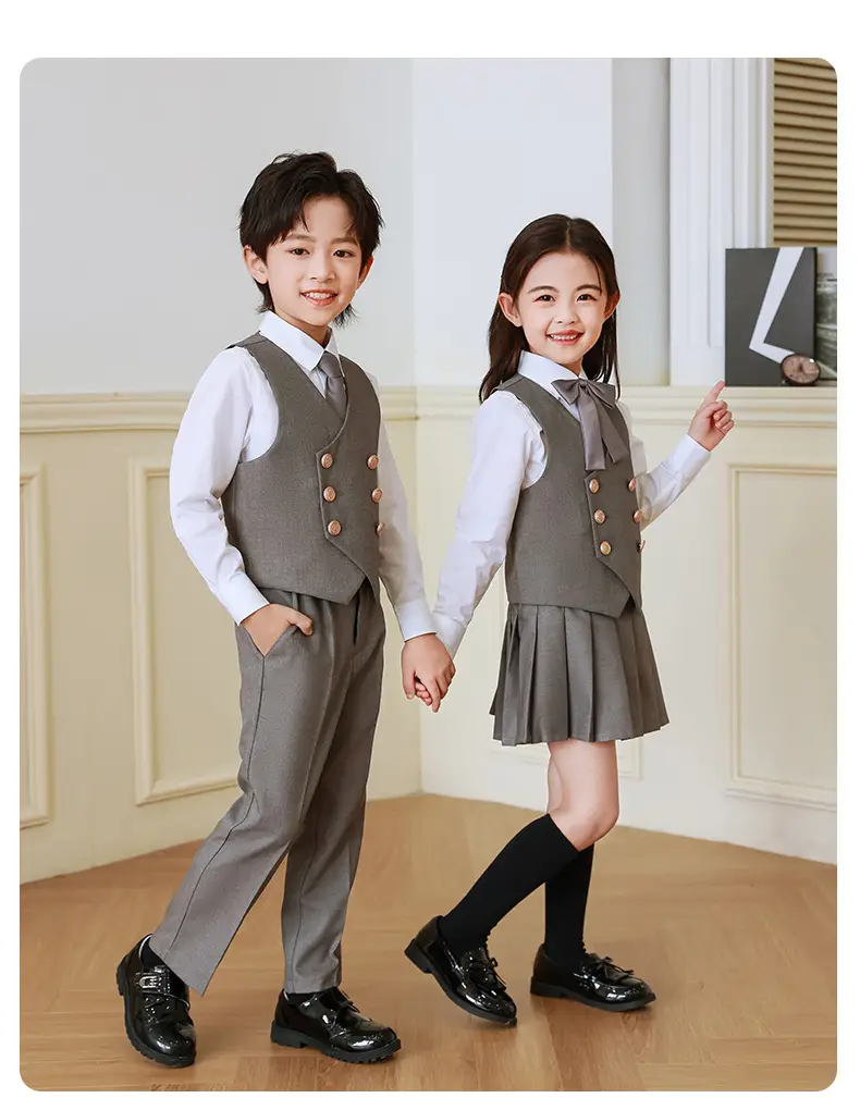 儿童马甲小学生英伦风背心幼儿园园服班服学院风坎肩男女童校服秋