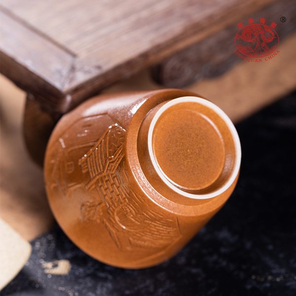 龙泉青瓷 创意柴烧手工主人杯单杯功夫茶杯子 陶瓷个人专用品茗杯