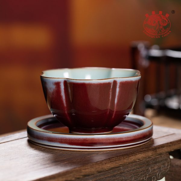 龙泉青瓷 功夫茶杯钧窑手工主人杯单个杯 陶瓷高档品茗杯泡茶杯盏