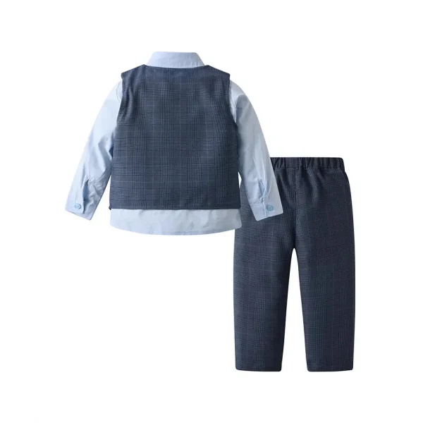 外贸童装马甲小西服儿童套装宝宝衣服春秋款欧美绅士礼服男童秋装