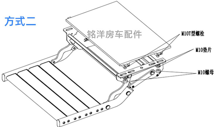 房车折叠踏步拖挂车单层迎宾踏板铝合金手动收缩脚踏双层电动踏步