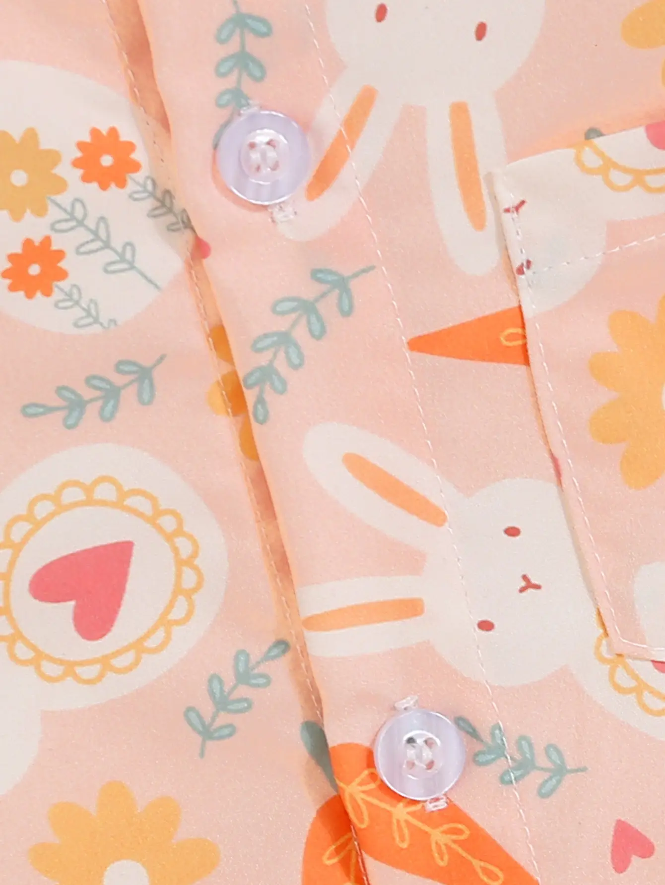 新款跨境春夏款款男童复活节红萝卜兔子印花翻领长袖衬衫厂家批发