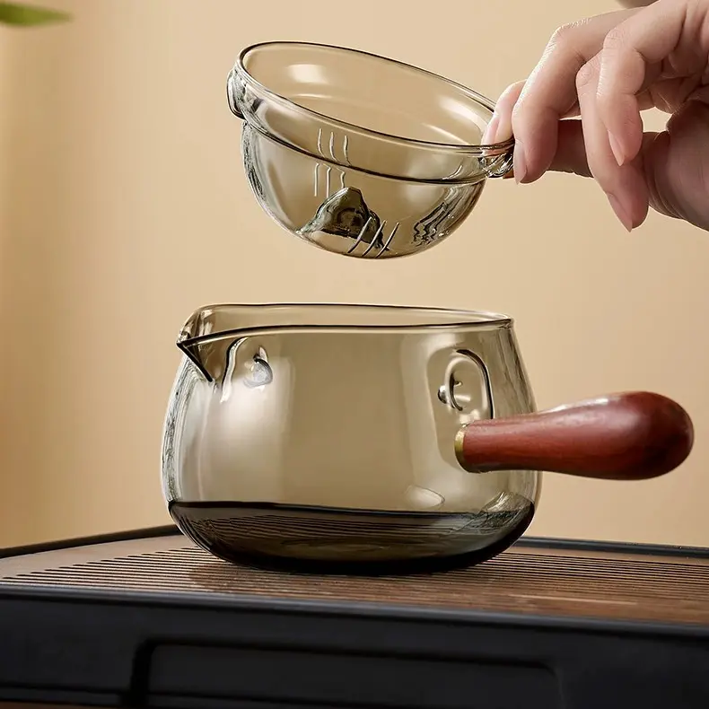 茶壶逍遥壶旋转小青柑专用侧把泡茶壶急须家用茶具套装玻璃煮茶器