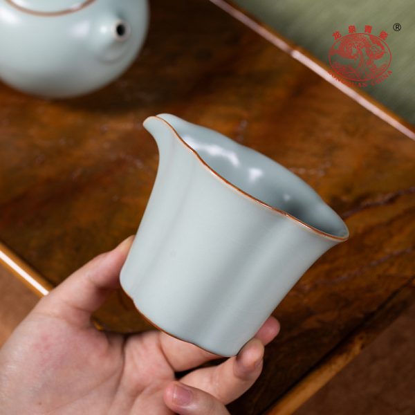 龙泉青瓷汝窑公道杯大号功夫茶具泡茶均茶器陶瓷家用单个防烫茶海