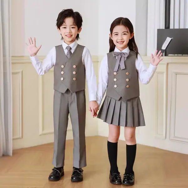 春秋装套装英伦风幼儿园园服夏装班服儿童演出表演合唱小学生校服