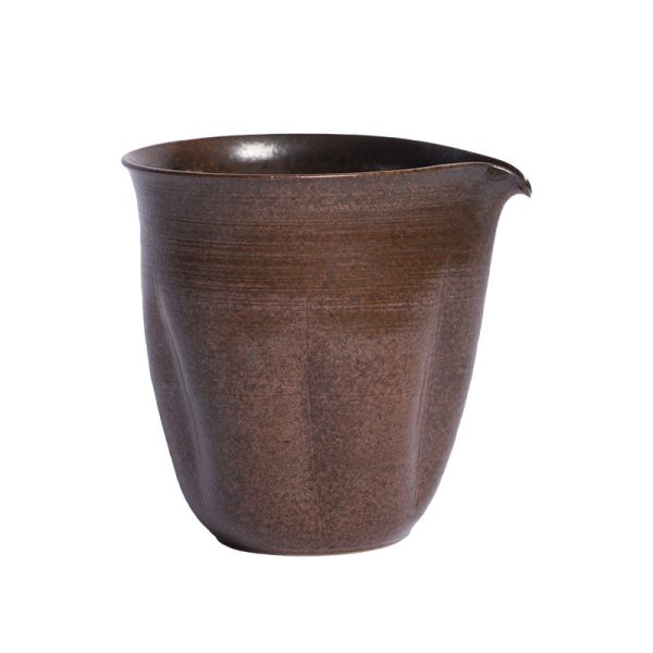 龙泉青瓷手工仿柴烧公道杯大号茶海陶瓷卓鑫伟手作薄胎瓜棱分茶器