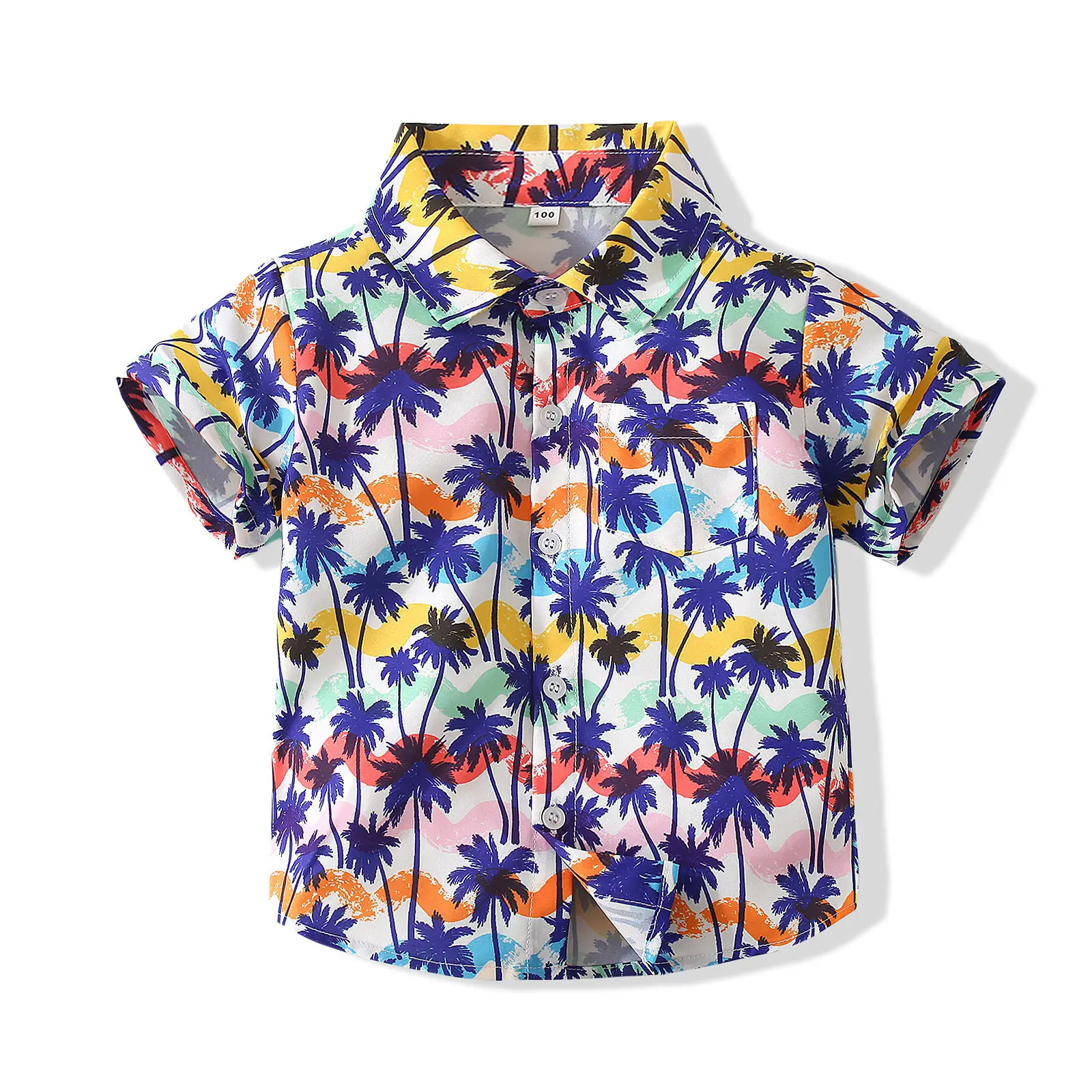 跨境 男童套装夏季新款沙滩服1.2.3.4岁休闲海边度假印花童装代发