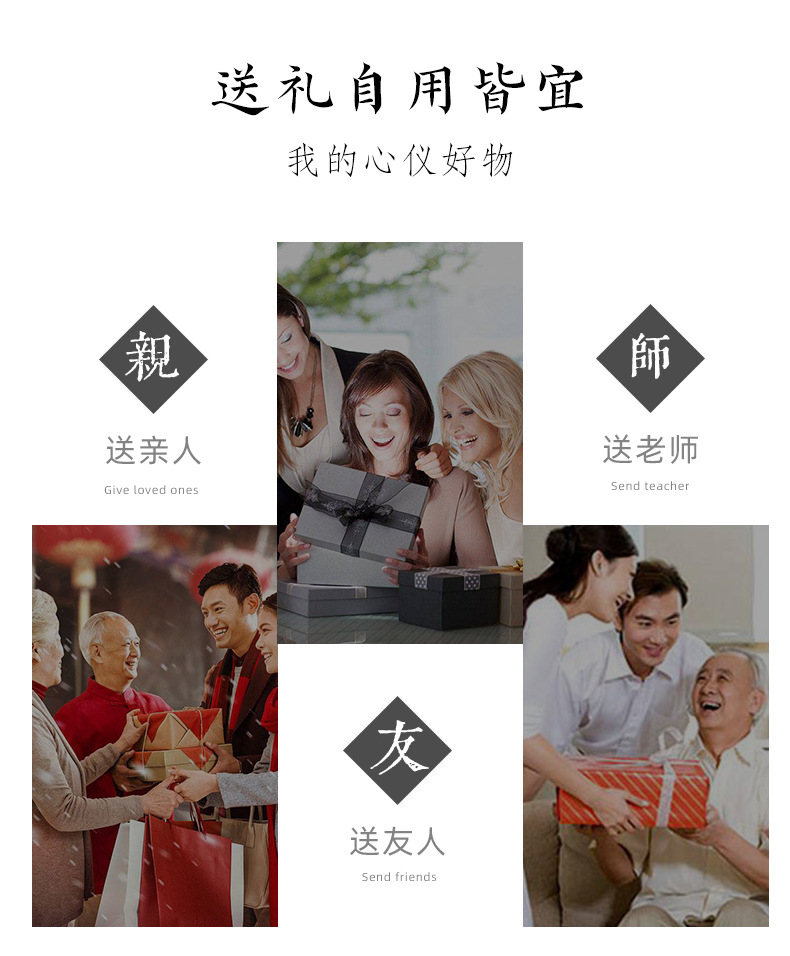 龙泉青瓷一碗四杯功夫茶具套装陶瓷盖碗泡茶杯手工家用便携礼盒装