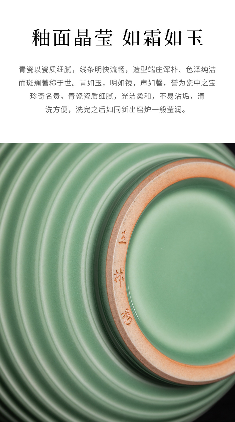 龙泉青瓷花瓶创意高档手工葫芦家居客厅装饰品陶瓷小花器水培花插