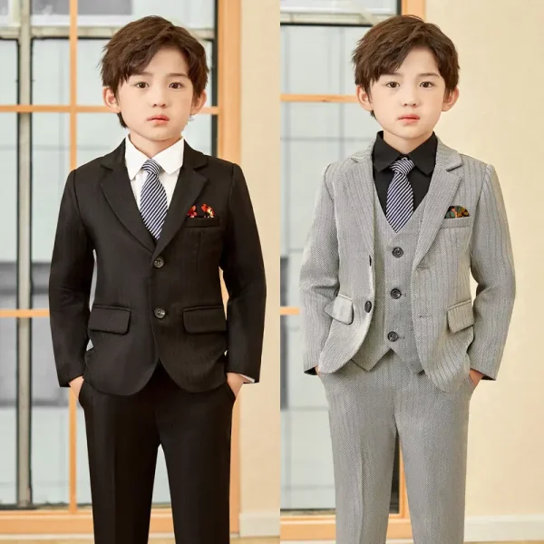 男童礼服外套套装儿童秋冬西服童装婚礼花童主持人西装中大童衣服
