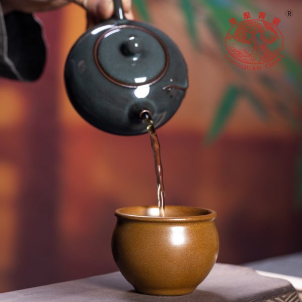 龙泉青瓷 功夫茶杯主人杯手工杯单个杯 陶瓷茶叶末釉风水缸品茗杯