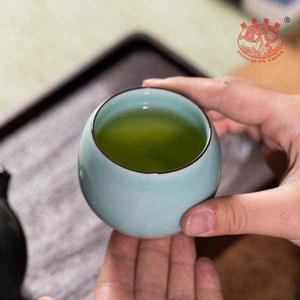 龙泉青瓷主人杯功夫茶杯子龙蛋杯个人单杯家用高档陶瓷喝茶品茗杯