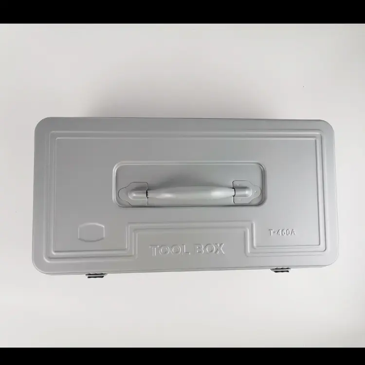 厂家供应批发T-460A 工具箱家用 手提 铁皮工具箱 铁质收纳 银灰