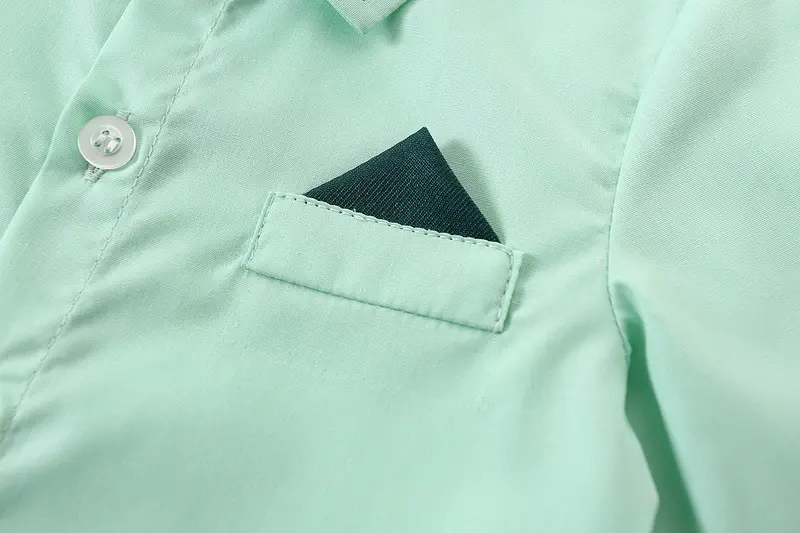 儿童绅士礼服套装英伦风男童春秋款纯色长袖衬衫背带西装裤两件套