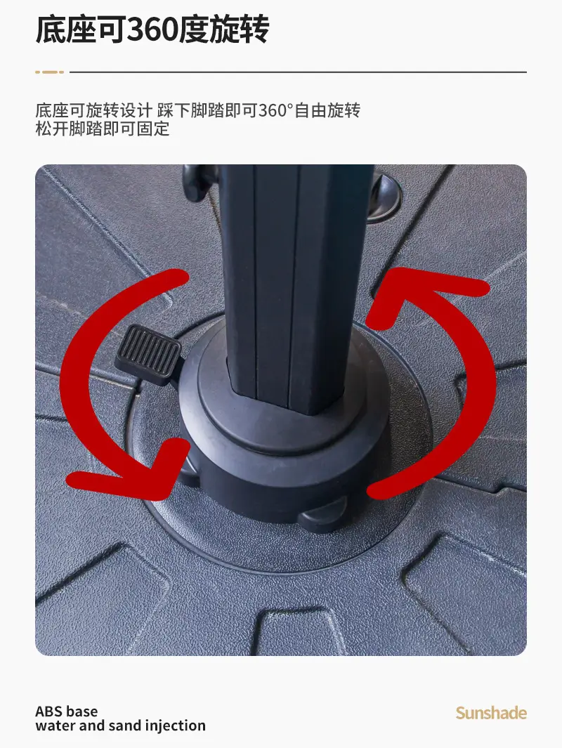庭院室外罗马伞户外餐厅奶茶店大雨伞沙滩露天花园手动铝遮阳伞