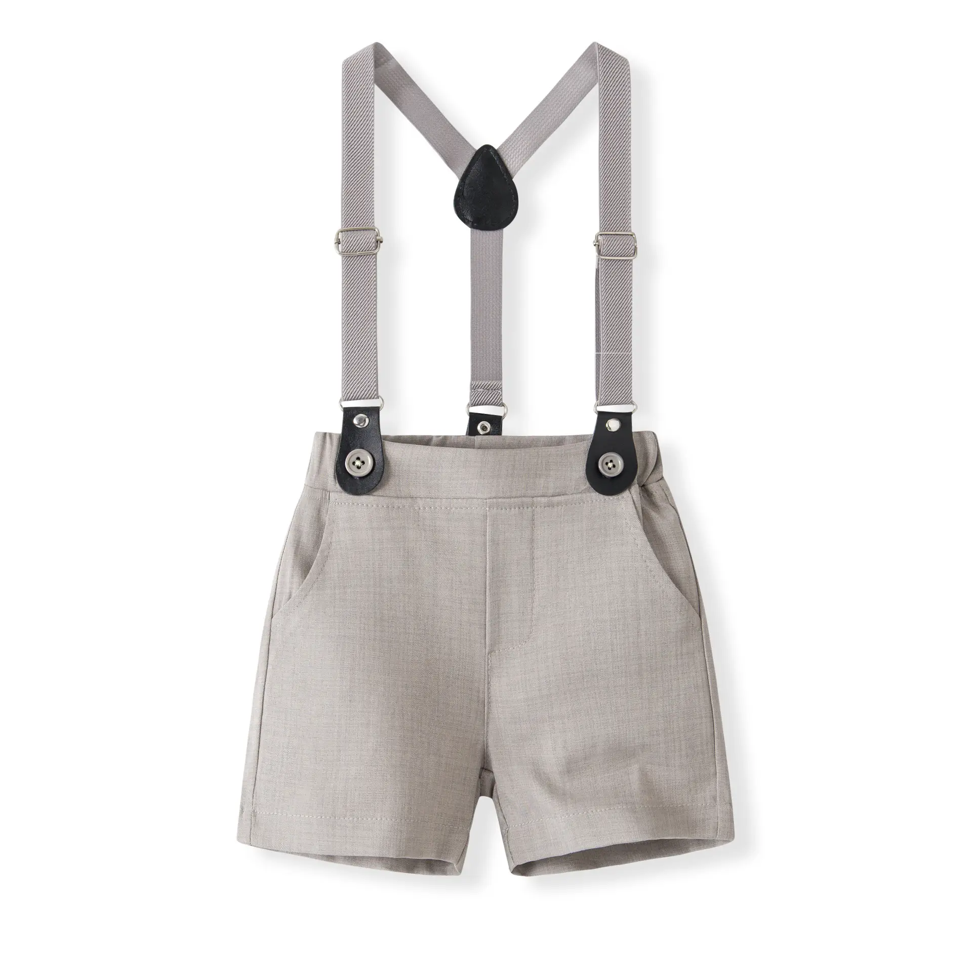 厂家批发英伦风婴儿绅士哈衣套装夏季新品男童生日宴会礼服小套装