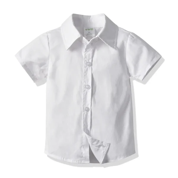 儿童跨境夏季新品童套装纯白色洗礼服欧美绅士礼服表演服一件代发