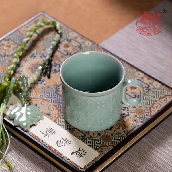 龙泉青瓷端午节礼物马克杯家用喝水杯办公室咖啡杯手串杯子陶瓷杯