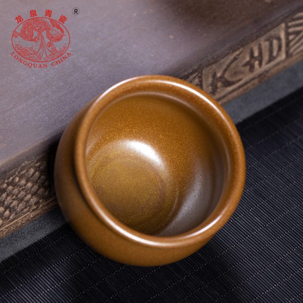 龙泉青瓷 功夫茶杯主人杯手工杯单个杯 陶瓷茶叶末釉风水缸品茗杯