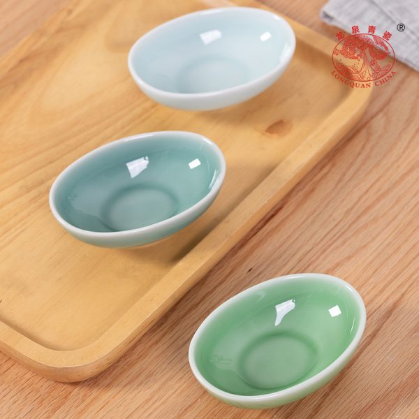 龙泉青瓷调味碟创意家用醋碟蘸料碟酱油调料火锅碟小碗陶瓷小吃碟