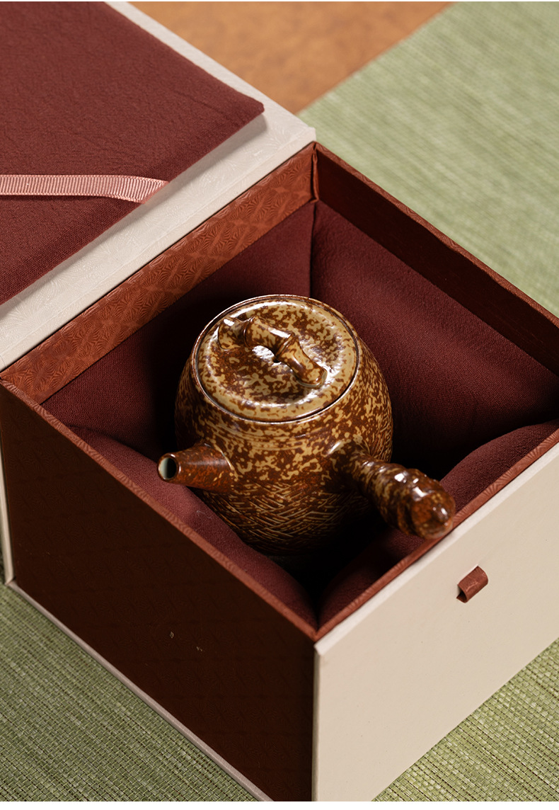 龙泉青瓷泡茶壶单个功夫小茶壶2024新款窑变手工陶瓷一人用冲泡壶