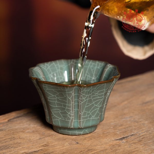 龙泉青瓷 宋韵仿古主人杯单杯冰裂纹手工杯 陶瓷高档手品茗杯茶碗