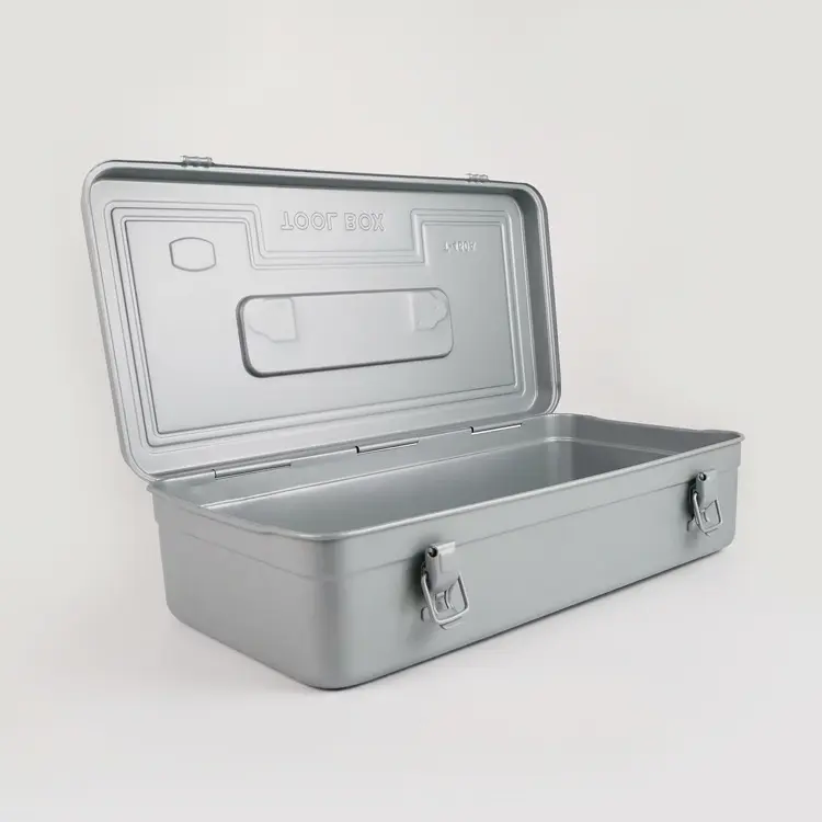 厂家供应批发T-460A 工具箱家用 手提 铁皮工具箱 铁质收纳 银灰