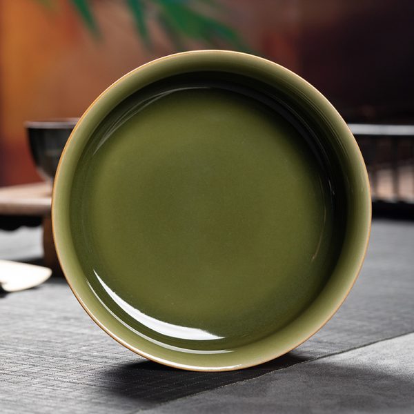 龙泉青瓷 中式仿古茶洗功夫茶具配件 陶瓷烟灰缸水盂文房四宝笔洗