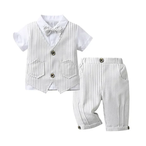 跨境童装一手货源英伦西服男童夏装宝宝衣服夏季绅士礼服儿童套装
