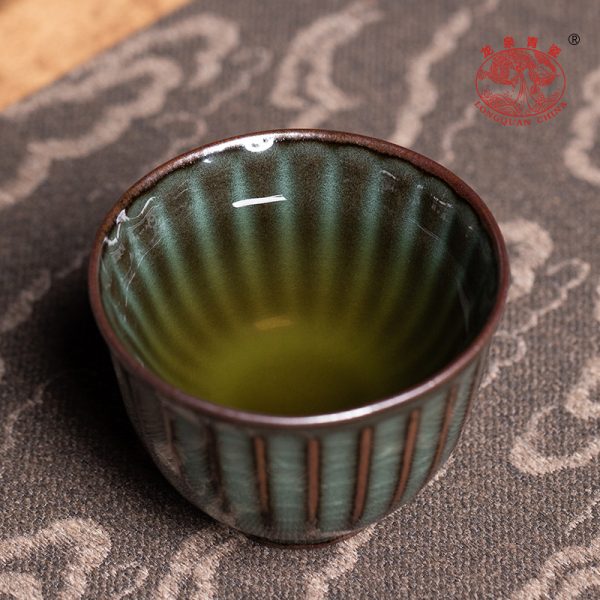 龙泉青瓷 哥窑铁胎手工主人杯单杯 陶瓷功夫茶具茶杯子冰裂品茗杯