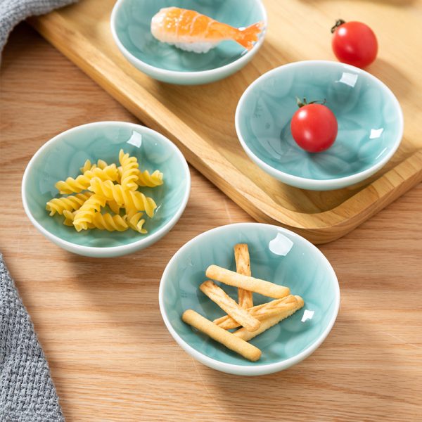龙泉青瓷整套乔迁餐具家用组合陶瓷菜盘子面汤高颜值碗碟套装批发
