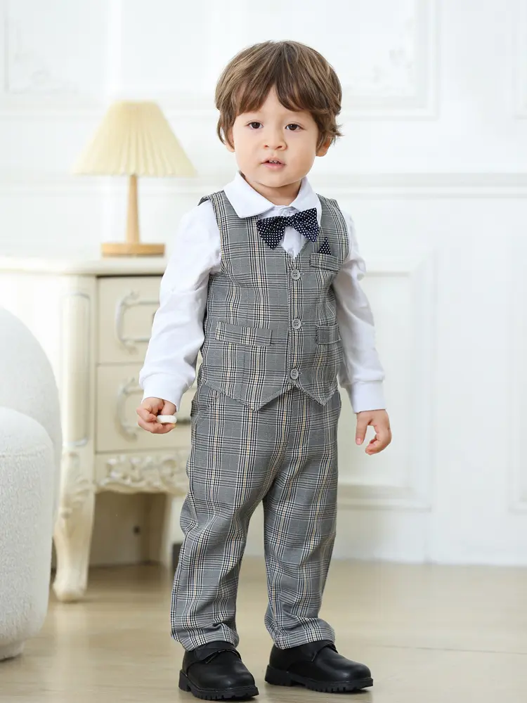 boys sets代工定制秋冬新款 跨境校服礼服批发kid clothe外贸工厂