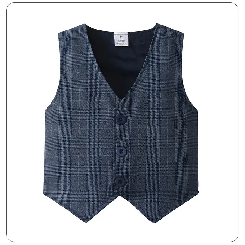 外贸童装马甲小西服儿童套装宝宝衣服春秋款欧美绅士礼服男童秋装