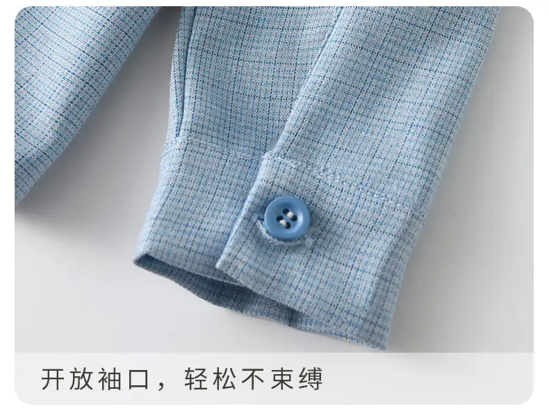 跨境 童装儿童领结格子衬衫长裤两件套宝宝春秋新款欧美男童套装