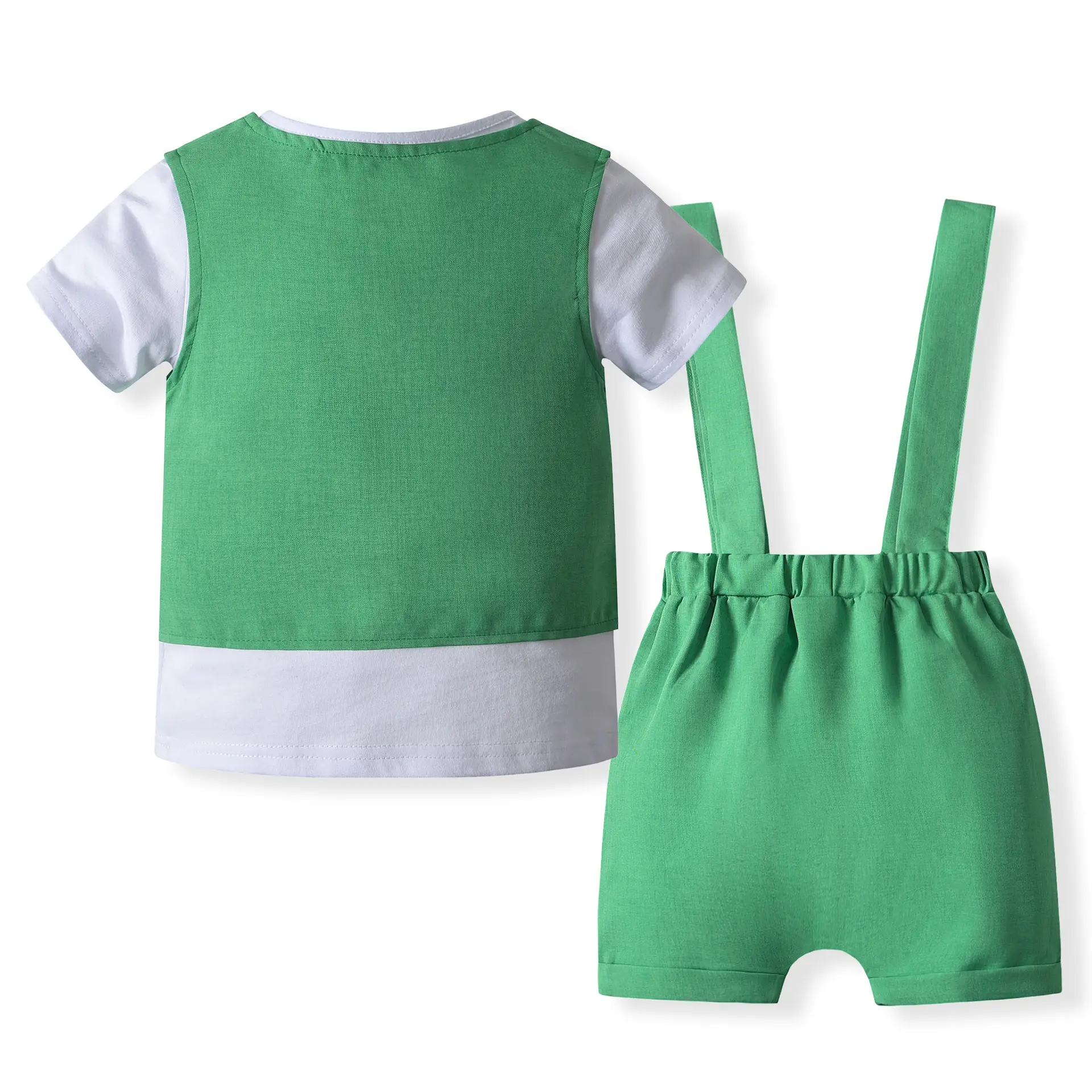 跨境外贸童装批发夏季新款婴幼童绅士礼服宝宝周岁宴会西服套装潮