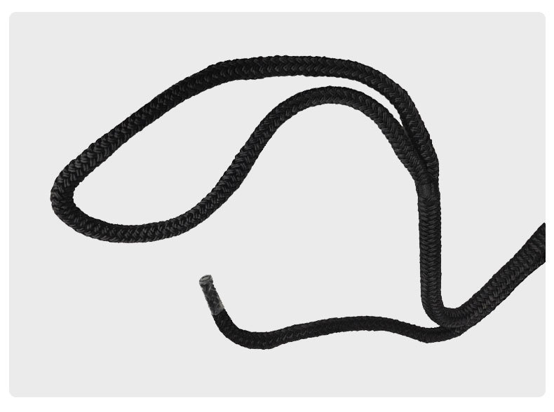 码头线绳 船坞绳索 双层编织锚固线 系泊线 双编织黑色绳