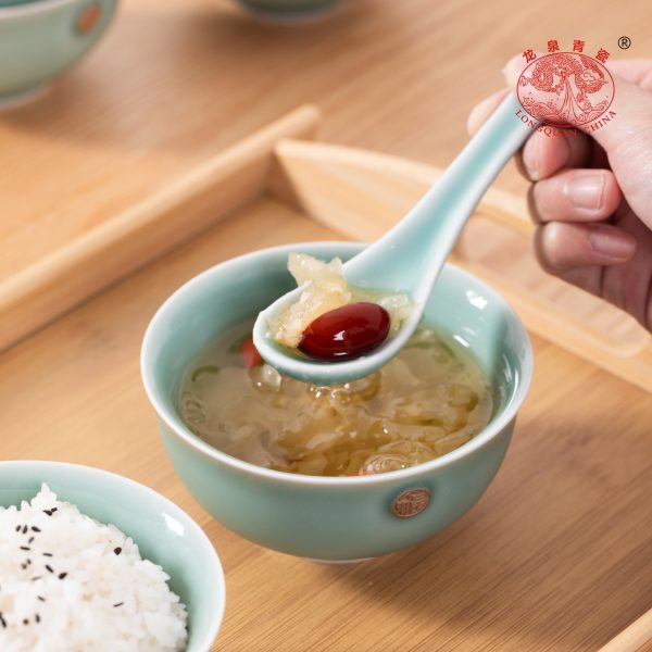 龙泉青瓷6个装米饭碗家用喝粥碗高颜值陶瓷吃饭碗特别好看的小碗